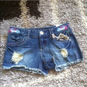 Rewash Destroyed Denim Shorts